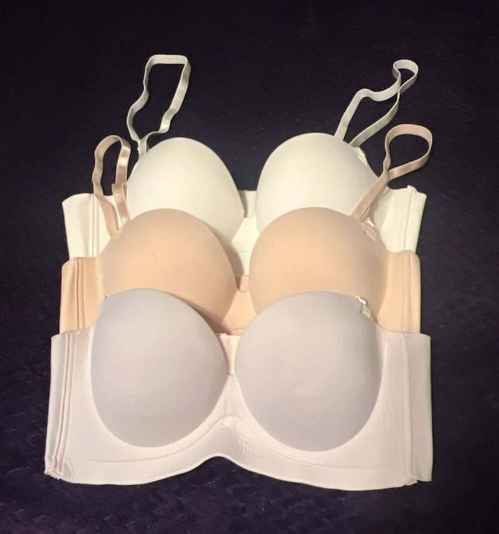 Sophie B 3-Pack Strapless Bras Size 36B